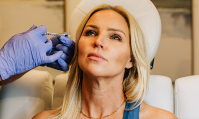 Patient receiving Botox injection