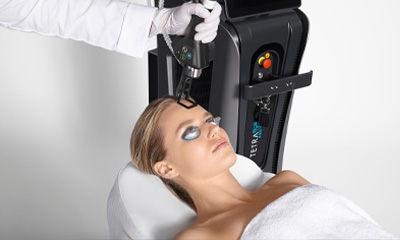 Patient receiving CoolPeel Laser treatment