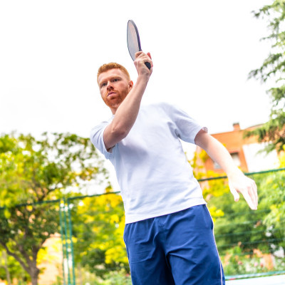 Man playing tennis